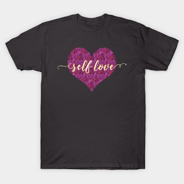 SELF LOVE | Gold Foil T-Shirt by ABcreative